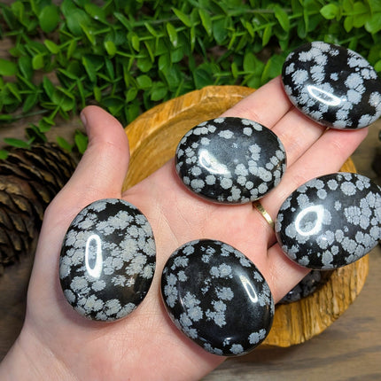 Snowflake Obsidian Palm Stones