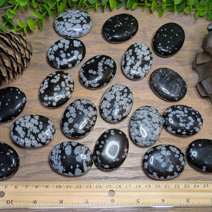 Snowflake Obsidian Palm Stones