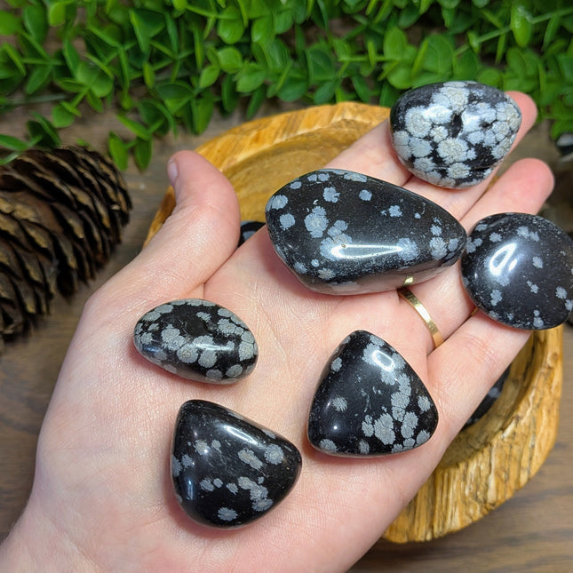 Snowflake Obsidian Tumbled Stones