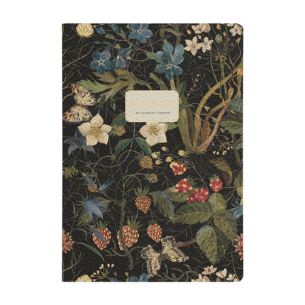 Forest Flowers Vegan Leather Notebook