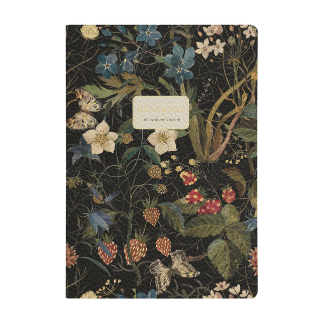 Forest Flowers Vegan Leather Notebook