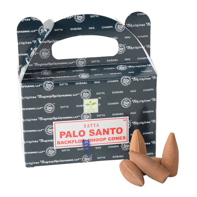 Satya Palo Santo Backflow Incense Cones | Cleanse & Ground