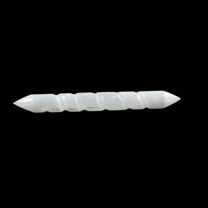 Selenite Massage Wands Spiral Double Point