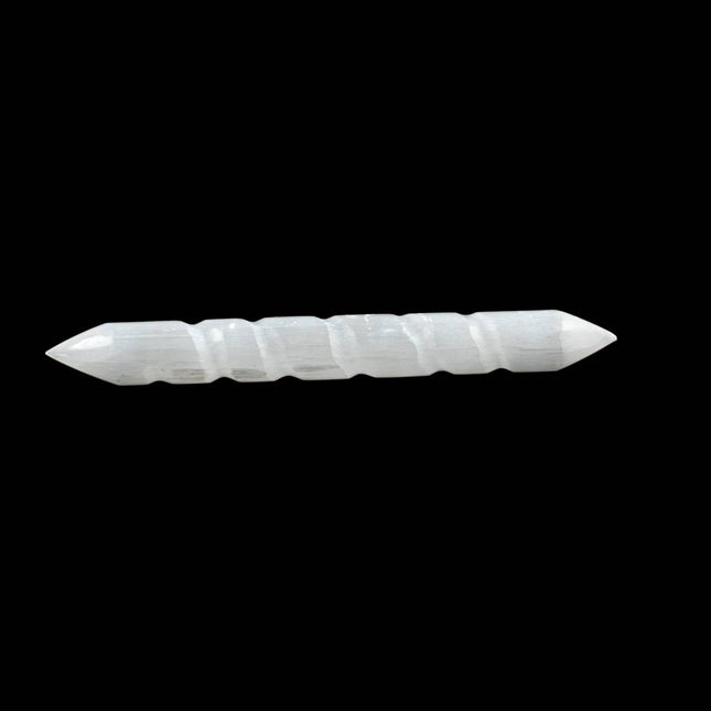 Selenite Massage Wands Spiral Double Point