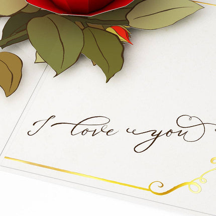 I Love You Roses Pop-Up Card