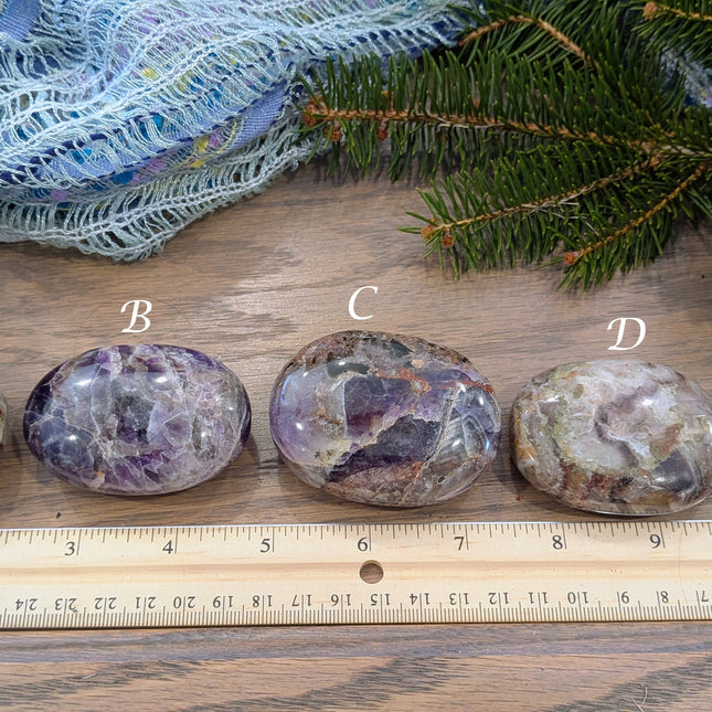 Purple Amethyst Palm Stones