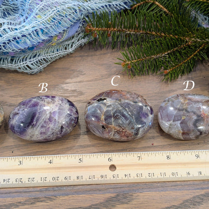 Purple Amethyst Palm Stones