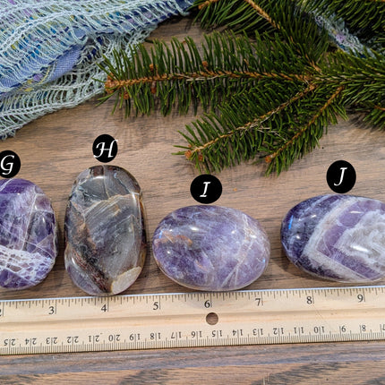 Purple Amethyst Palm Stones