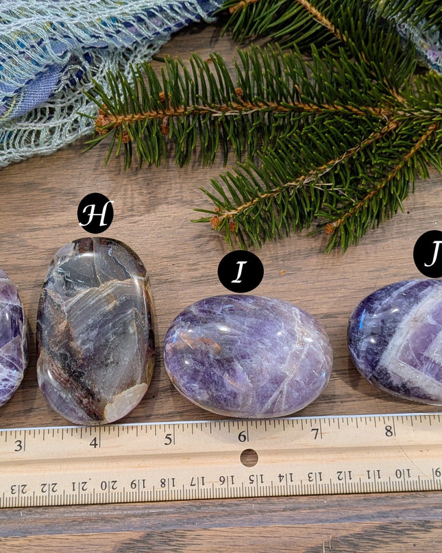 Purple Amethyst Palm Stones