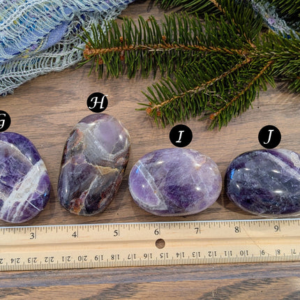Purple Amethyst Palm Stones