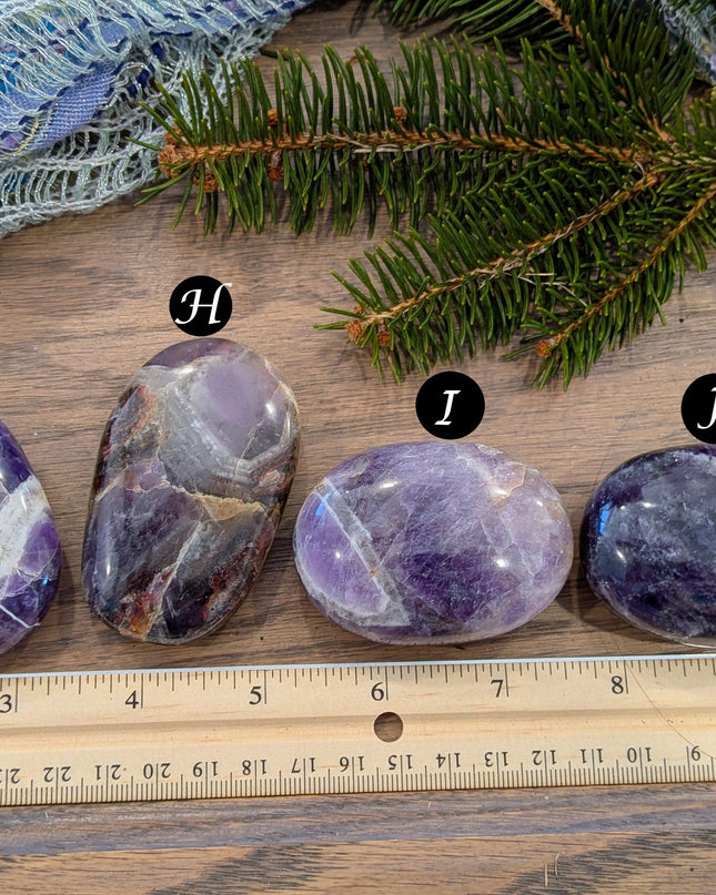 Purple Amethyst Palm Stones