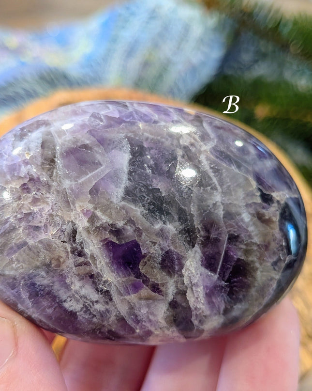 Purple Amethyst Palm Stones - Variant B