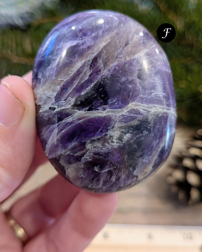 Purple Amethyst Palm Stones - Variant F