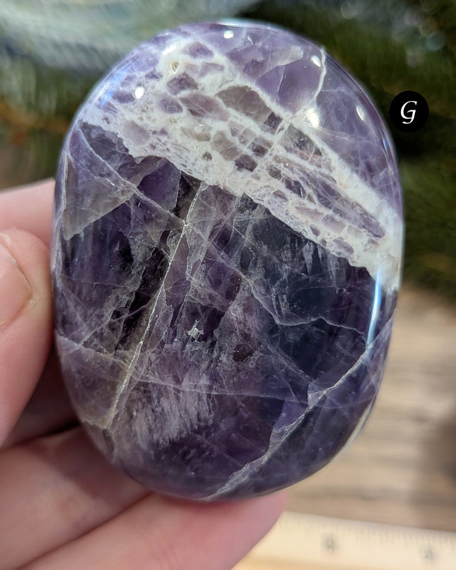 Purple Amethyst Palm Stones - Variant G