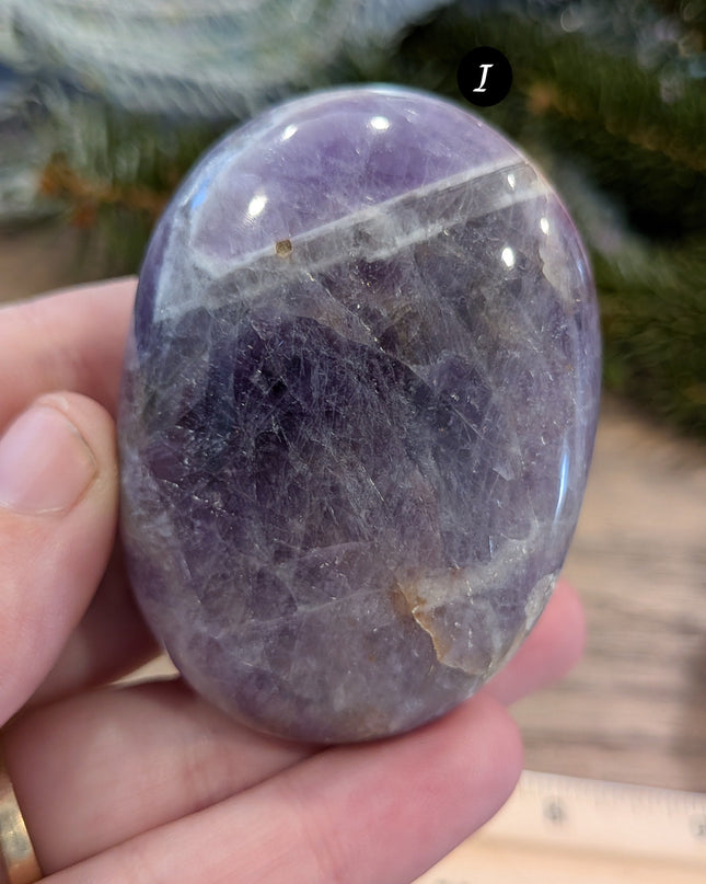 Purple Amethyst Palm Stones - Variant I
