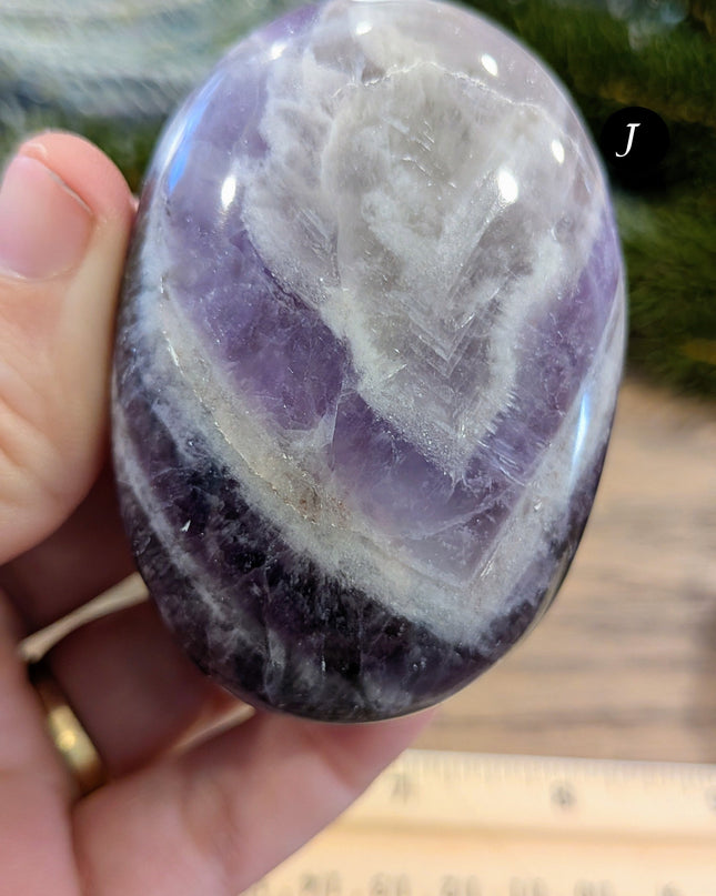 Purple Amethyst Palm Stones - Variant J