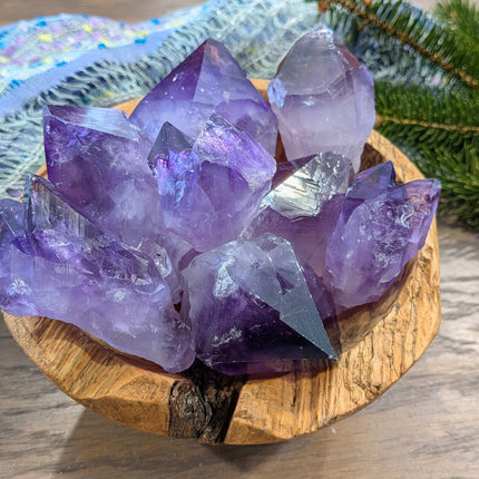 Purple Amethyst Rough Points