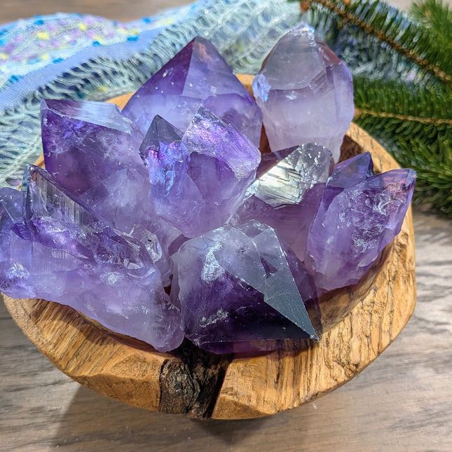 Purple Amethyst Rough Points