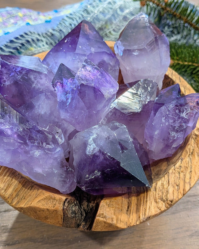 Purple Amethyst Rough Points