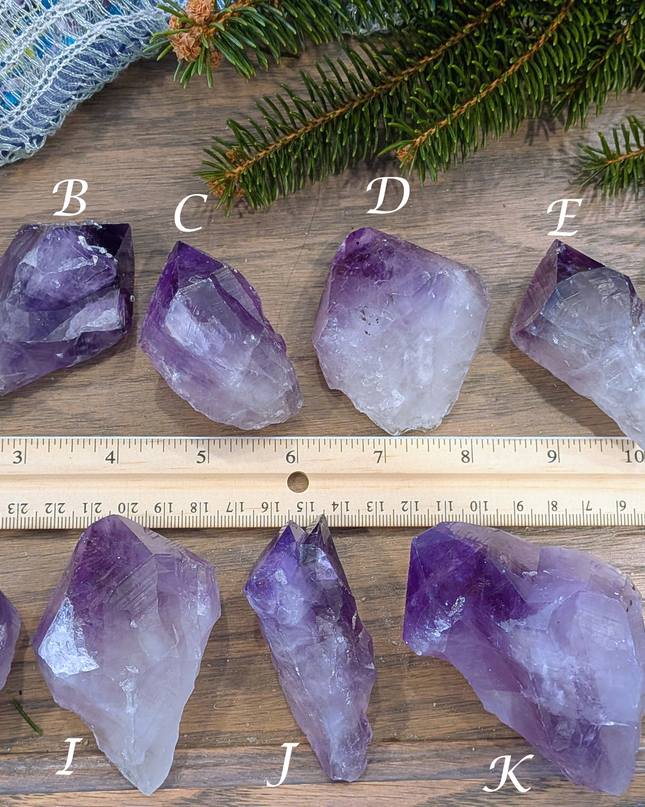 Purple Amethyst Rough Points