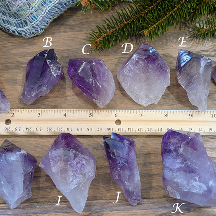 Purple Amethyst Rough Points
