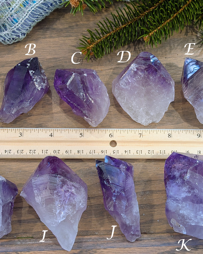 Purple Amethyst Rough Points