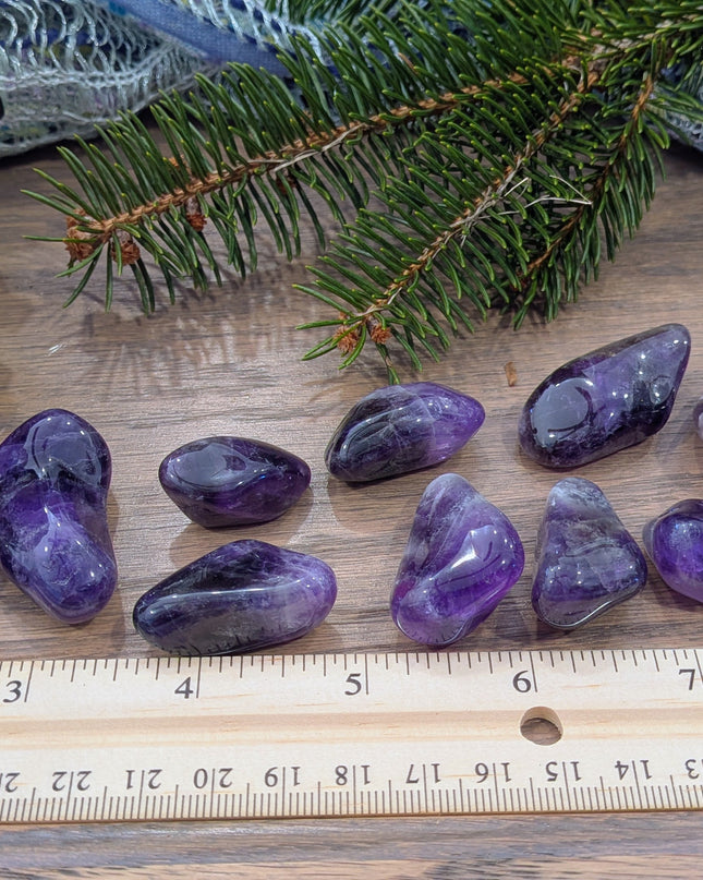 Purple Amethyst Tumbled Stones