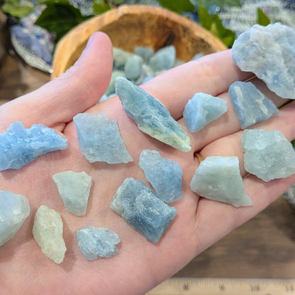 Blue Aquamarine Rough Stones, Small