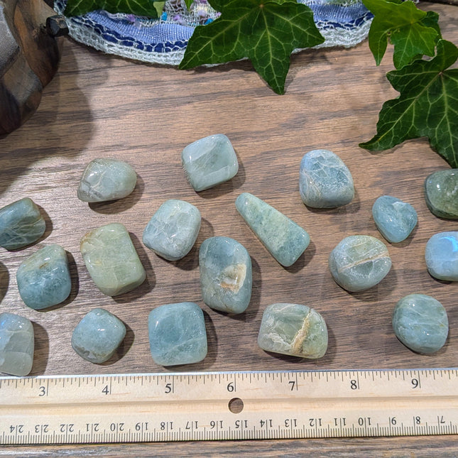 Blue Aquamarine Tumbled Stones