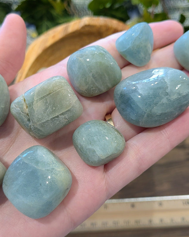 Blue Aquamarine Tumbled Stones