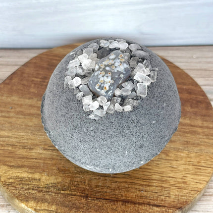 Activated Charcoal, Agate & Coarse Sea Salt Bath Bomb