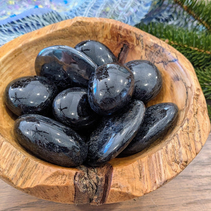 Black Black Tourmaline Tumbled Stones