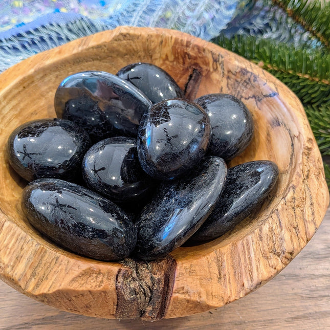 Black Black Tourmaline Tumbled Stones