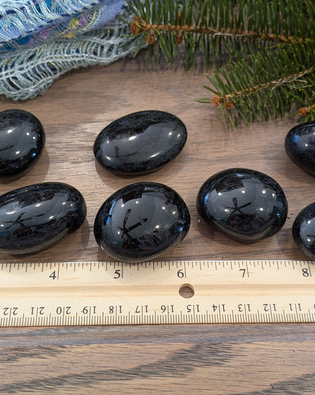 Black Black Tourmaline Tumbled Stones