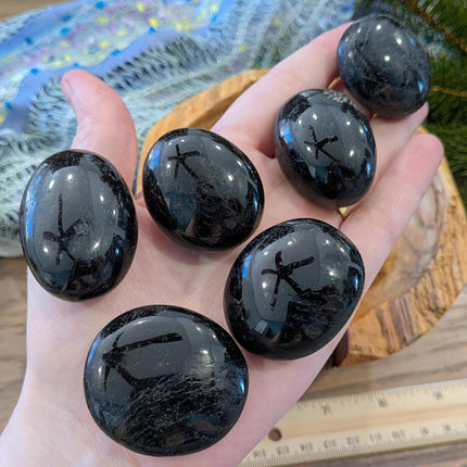 Black Black Tourmaline Tumbled Stones
