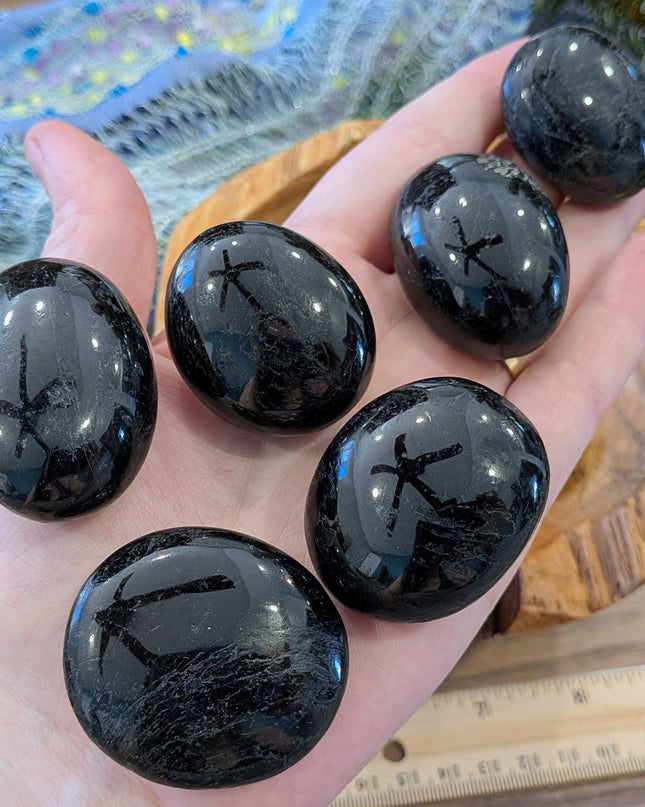 Black Black Tourmaline Tumbled Stones