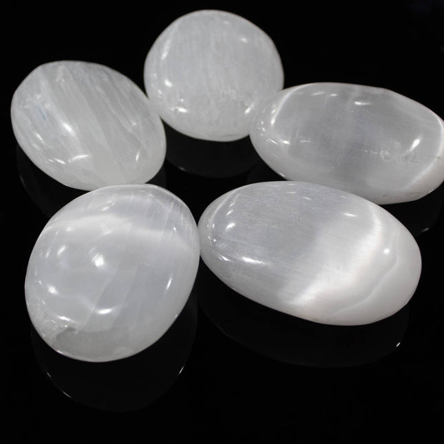 Selenite Pillow Palm Stone 5cm to 8cm