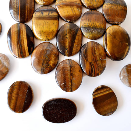 Tiger Eye Worry Stones | Pocket Crystal | Thumb Stone