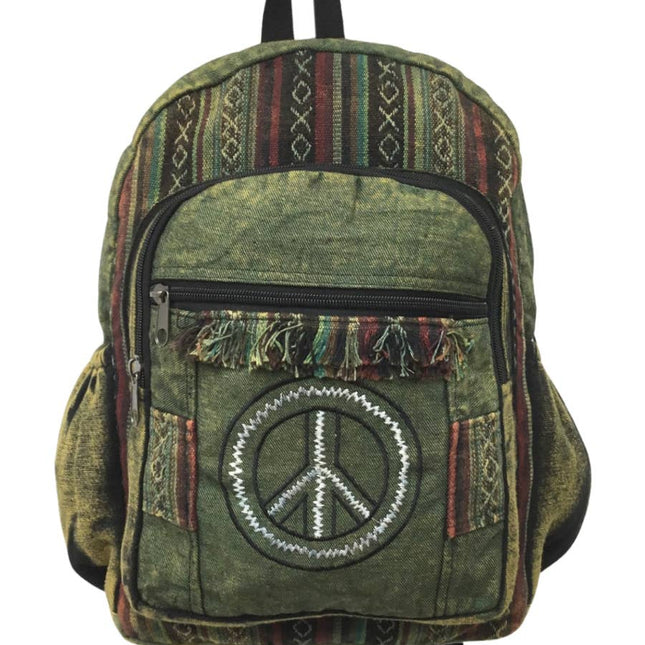 Boho Peace Sign Tribal Backpack