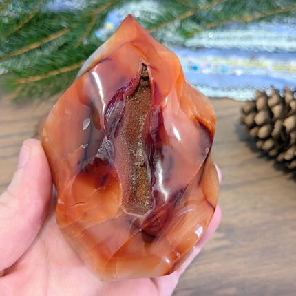 Orange Carnelian Flames - Variant B