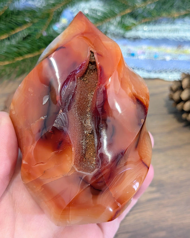 Orange Carnelian Flames - Variant B