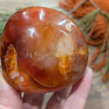 Orange Carnelian Palm Stones - Variant A