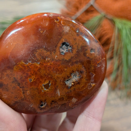 Orange Carnelian Palm Stones - Variant B