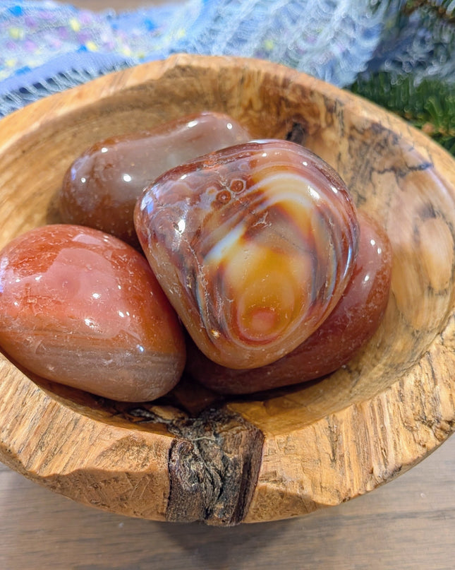 Orange Carnelian Tumbled Stones