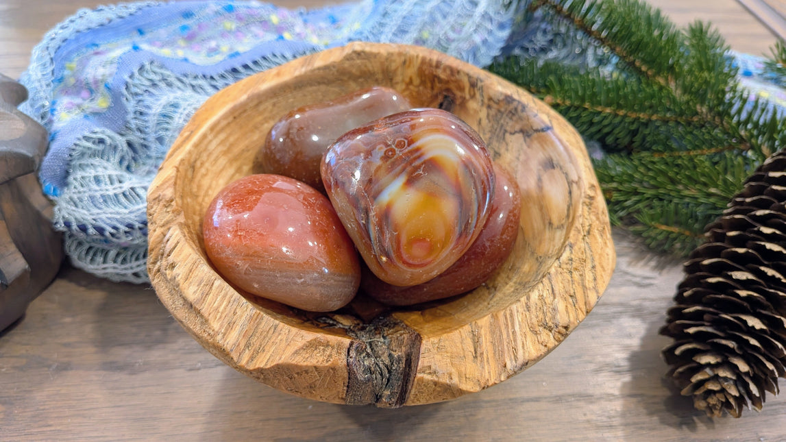 Orange Carnelian Tumbled Stones