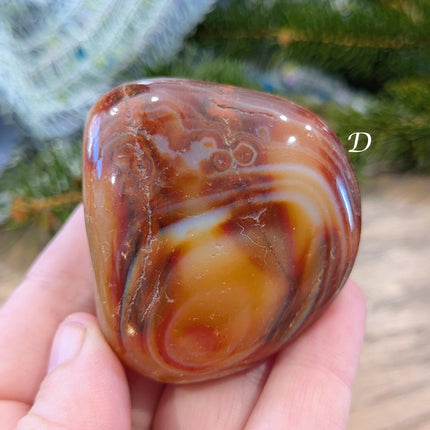 Orange Carnelian Tumbled Stones - Variant D