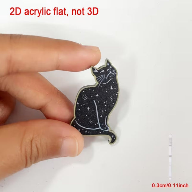 Enamel Pin, Black Cat
