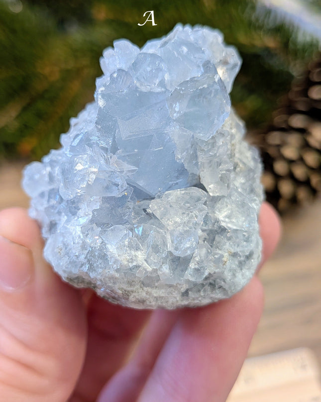 Blue Celestite Clusters - Variant A