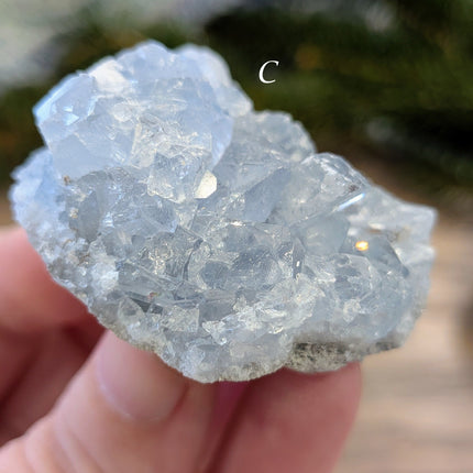 Blue Celestite Clusters - Variant C