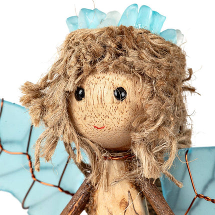 Driftwood & Sea Glass Fairy Figurine